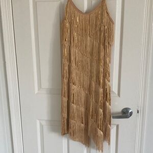 Gold Fringe Dress